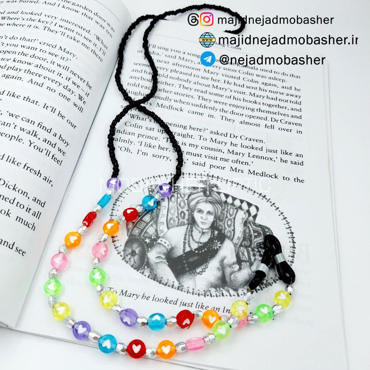 بند عینک زنانه و دخترانه طرح قلب